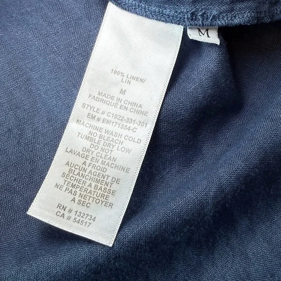 Anthropologie Cloth & Stone 100% Linen Lagenlook Bohemian Dress size Medium - Picture 6 of 6